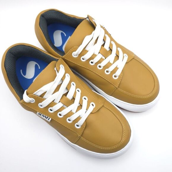 Sunnei NEW Shoes Sneakers Dreamy Size 38 Platform Ocher Leather MADE IN ITALY